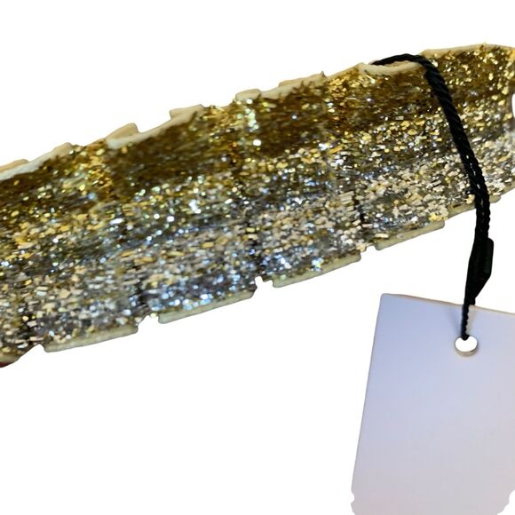 Eugenia Kim Rafaela Headband Holiday XMAS Metallic Velvet Gold Silver Ombre NWT